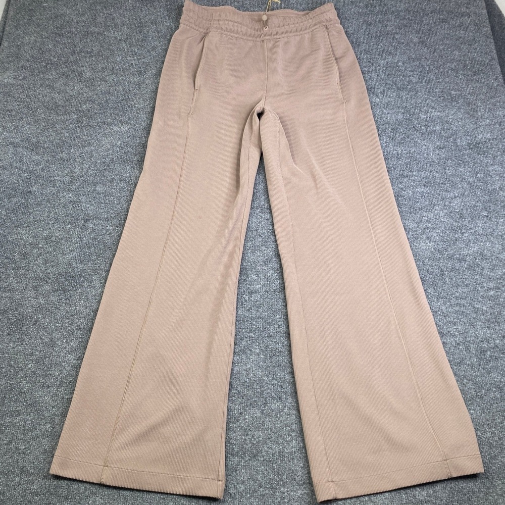 Lululemon Ribbed Softstreme High-Rise Straight-Leg Pant Taupe Brown Size 10